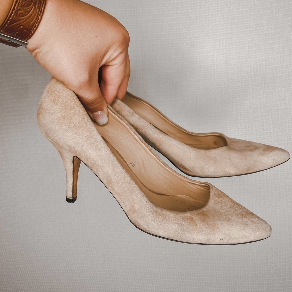 Whistles Beige Suede Heels